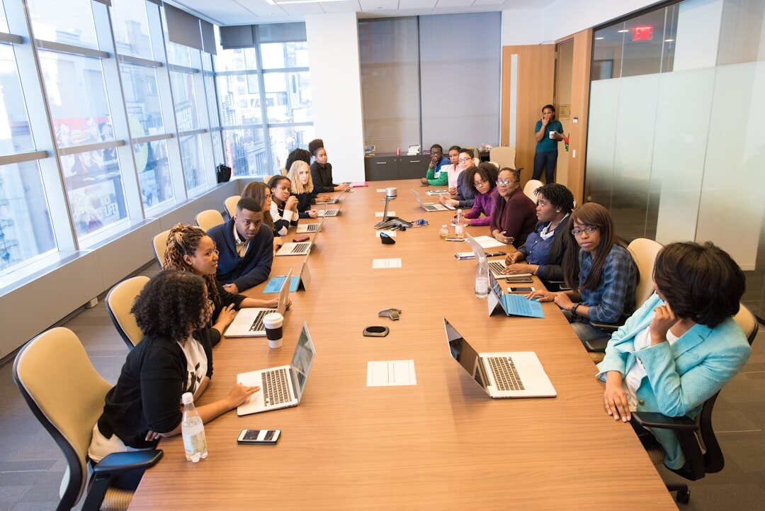 team meeting in conference room
