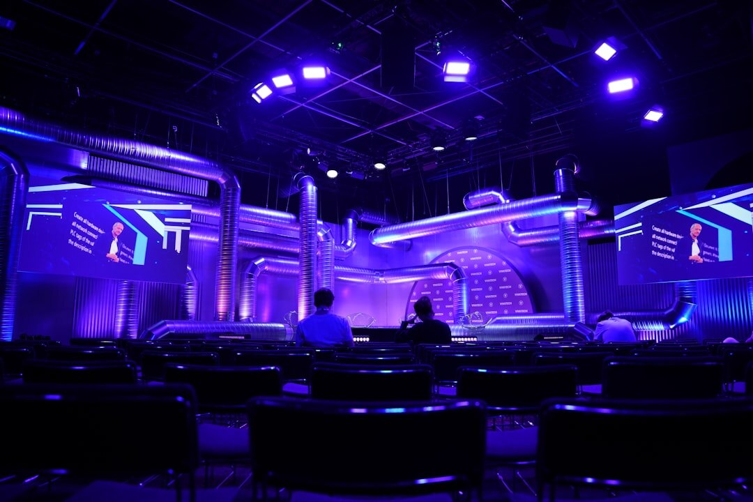 modern conference hall setup